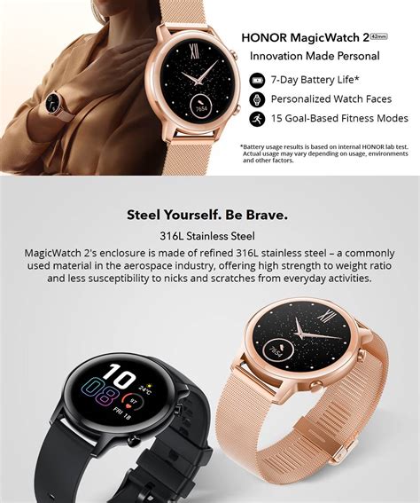 Smart features and connectivity options with the Honor Magic Watch 1 42mm